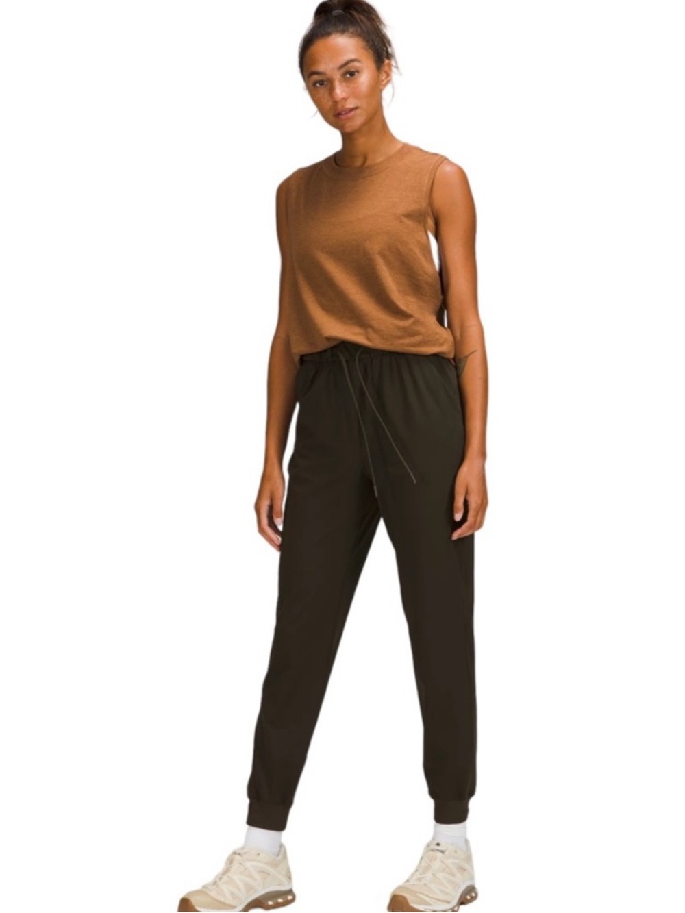Lululemon Stretch High-Rise Jogger Full Length Size 10 Black W5DQDS